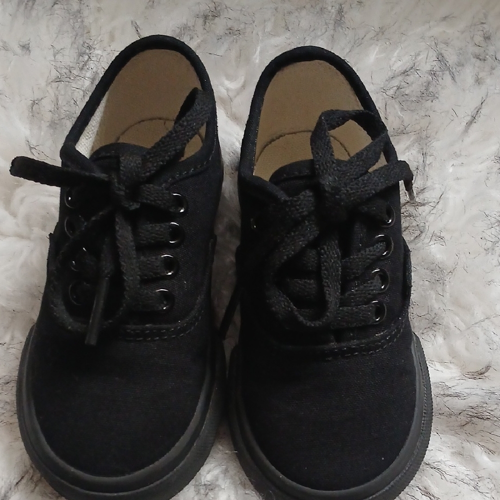New Vans Black Canvas Sneakers